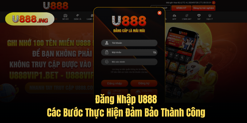 đăng nhập u888 các bước thực hiện đảm bảo thành công